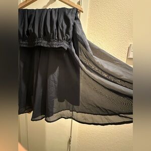 Maxi semi-transparent skirt